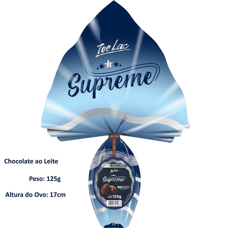 Ovo De Páscoa Supreme Chocolate Ao Leite Preto Pequeno Toc Mix Lac
